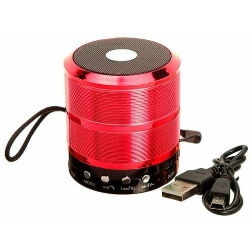 Портативная колонка Bluetooth Mini Speaker WS-887 красный 89900₽