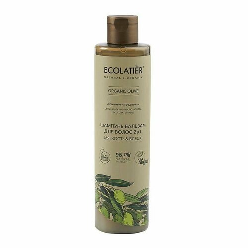 Ecolatier Шампунь-бальзам для волос Green Organic Olive 2в1, 350мл