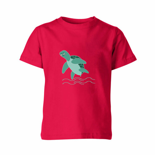 Футболка Us Basic, размер 14, розовый мужская футболка черепаха водная красная мультяшная 2xl белый