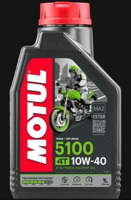 Синтетическое моторное масло Motul 5100 4T 10W40, 1 л
