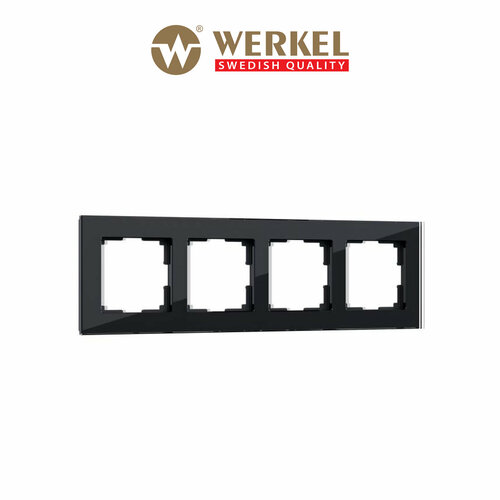 рамка из стекла на 5 постов werkel favorit w0051101 белый Рамка из стекла на 4 поста Werkel Favorit W0041108 черный