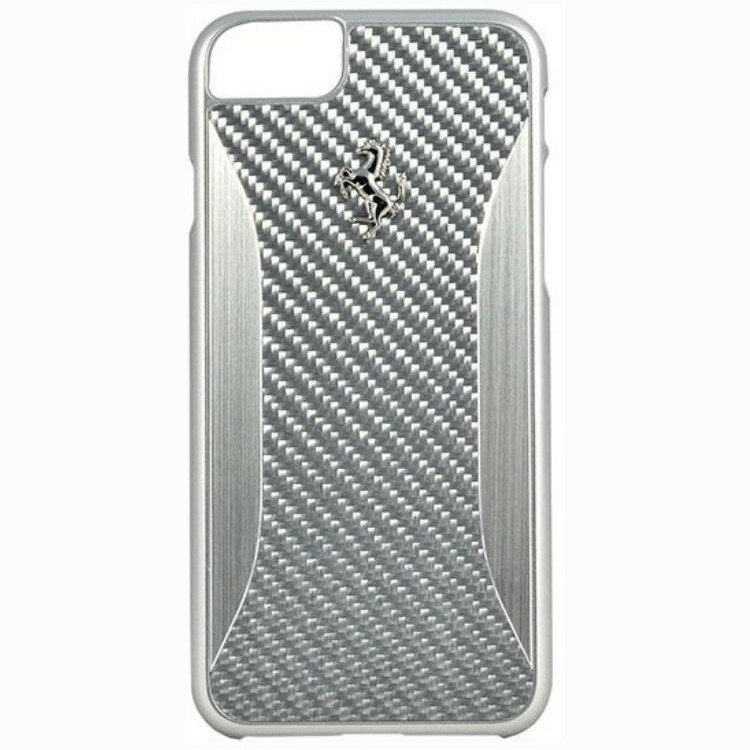 Чехол Ferrari для iPhone 7/8 GT Experience Hard Carbon-Aluminium Silver