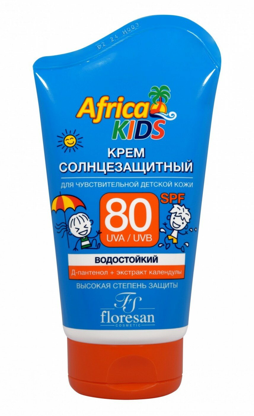 Крем солнце защитный Floresan Africa Kids SPF 80 100мл. (Ф-404)