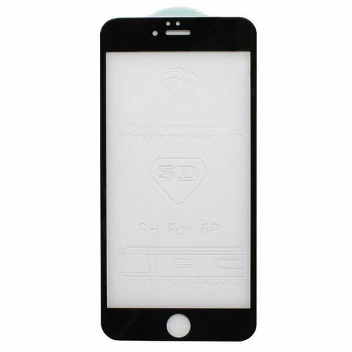 Защитное стекло iPhone 6 Plus 5D 0.3mm черное защитное стекло iph 12 pro max 6 7 5d 0 33 mm без упаковки без возврата и обмена