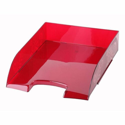 Лоток для бумаг горизонтальный Русская серия красный прозрачный 1126₽