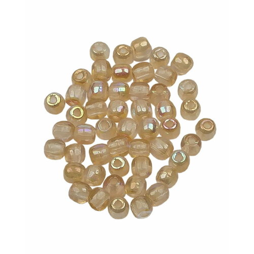 Стеклянные чешские бусины, круглые, Glass Pressed Beads, 2 мм, цвет Crystal Yellow Rainbow, 50 шт.