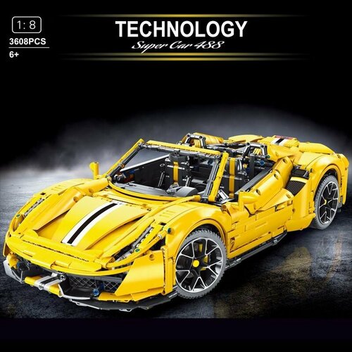 Конструктор Техника Ferrari 488, 3608 деталей конструктор technic гоночная машина ferrari 488 3608 деталей t5005 ребенку