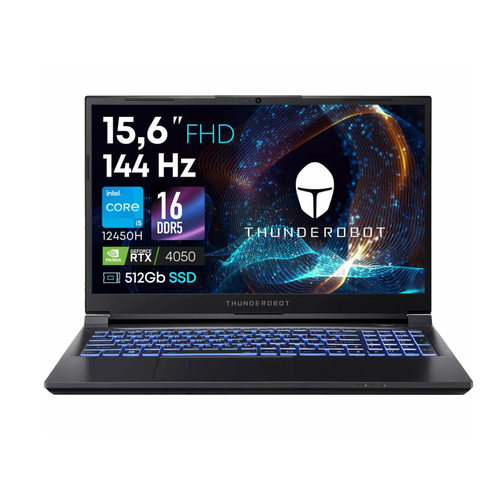 Ноутбук игровой Thunderobot 911S Core XD/15.6"/Core i5-12450H/16/512/RTX 4050/noOS/Black черный