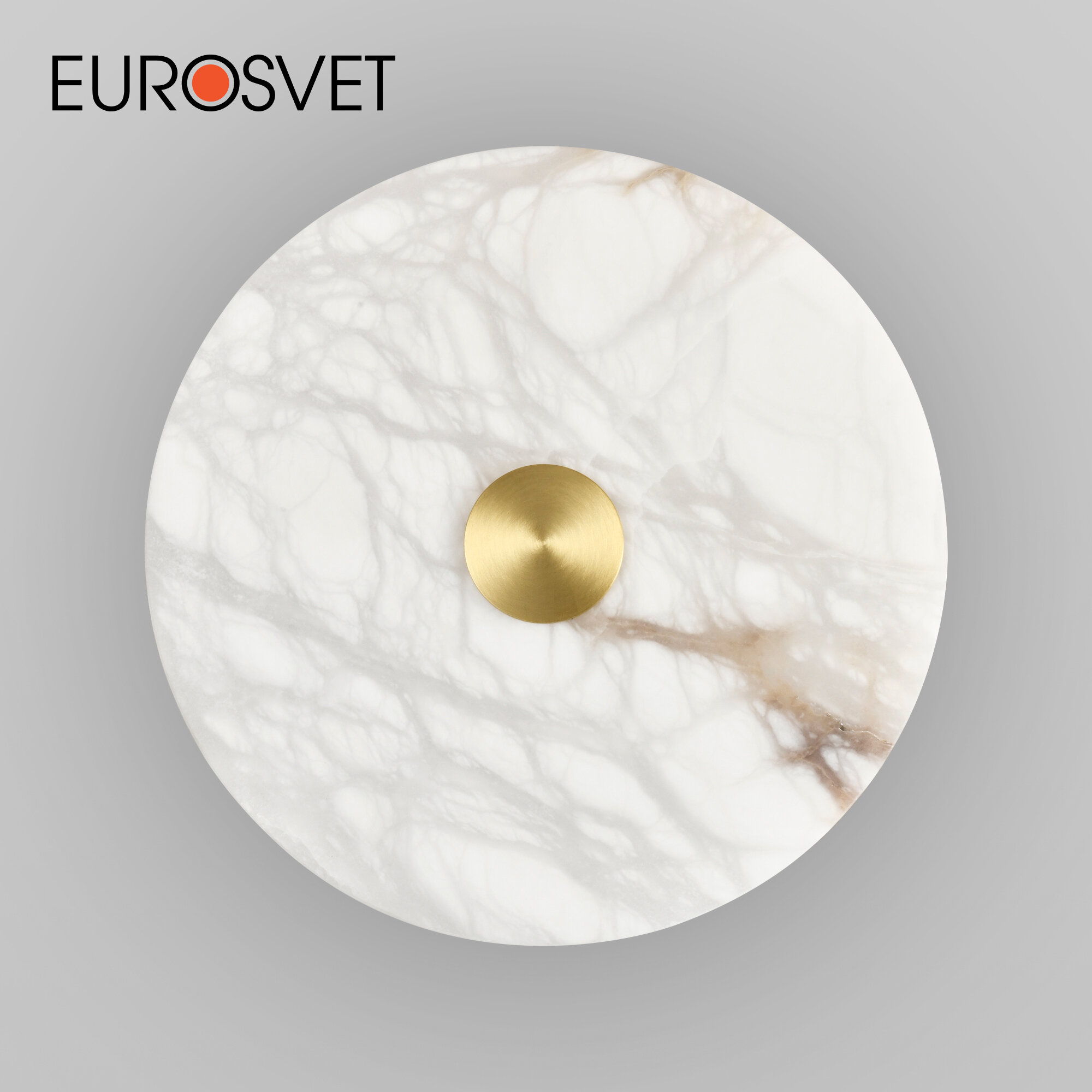 Бра / Настенный светодиодный светильник с мраморным рассеивателем Eurosvet Thasos 40340 LED 13 Вт 3000K цвет латунь