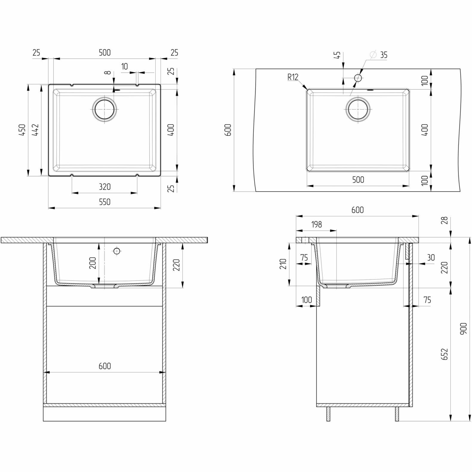 Кухонная мойка Ulgran - фото №2