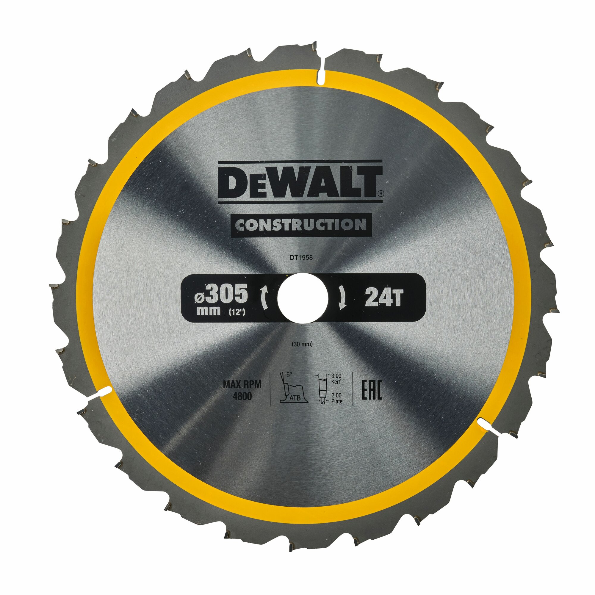 Пильный диск DEWALT CONSTRUCTION, 305x30 мм, DT1958