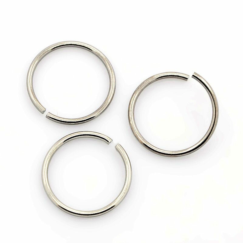 Соединительное колечко, 16мм (толщина 1.2мм, внутренний размер 13.6мм), базовый материал - нержавеющая сталь, без покрытия, 10 грамм