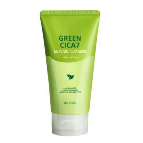 The Yeon Мягкий гель для умывания с центеллой Green cica-7 mild gel cleanser 150 мл.