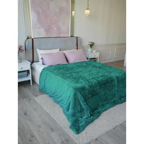 Плед Травка Евро 200х220 см, Искусственный мех