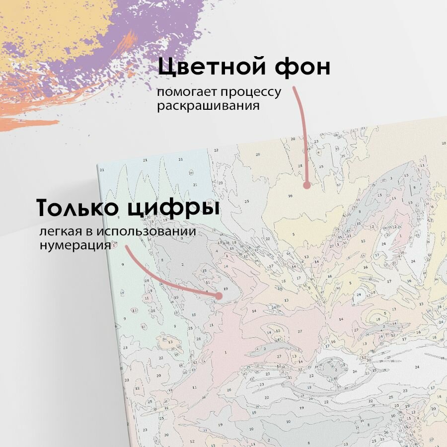 Картина по номерам на холсте с подрамником, "Лиса. Лисичка", 30х40 см — фото 1
