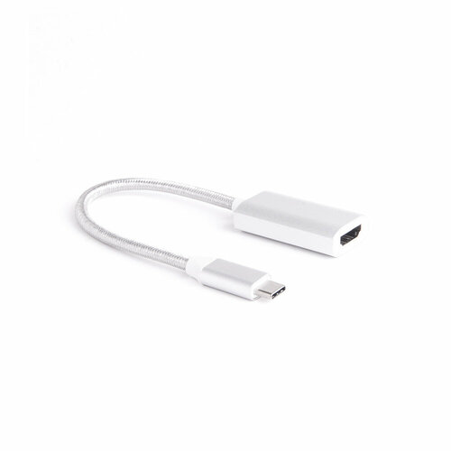 Переходник для трансляции USB Type-C 3.1 - HDMI, 0,15 м, 4К, 30Гц, серебряный, Атом
