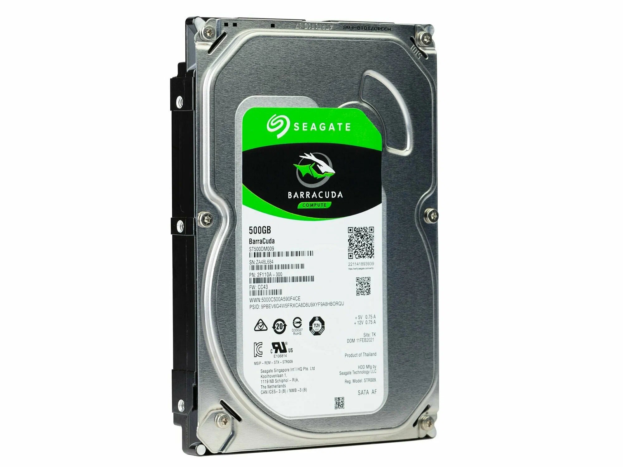 Жесткий диск Seagate Barracuda 500 ГБ ST500DM009