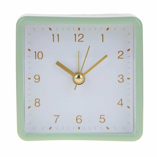 Будильник, LADECOR CHRONO, 8,3x4x8,3 см, пластик, 1xAA, цвет тиффани