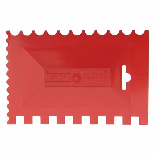 Шпатель зубчатый 170х110 пластмассовый Дельта 414₽