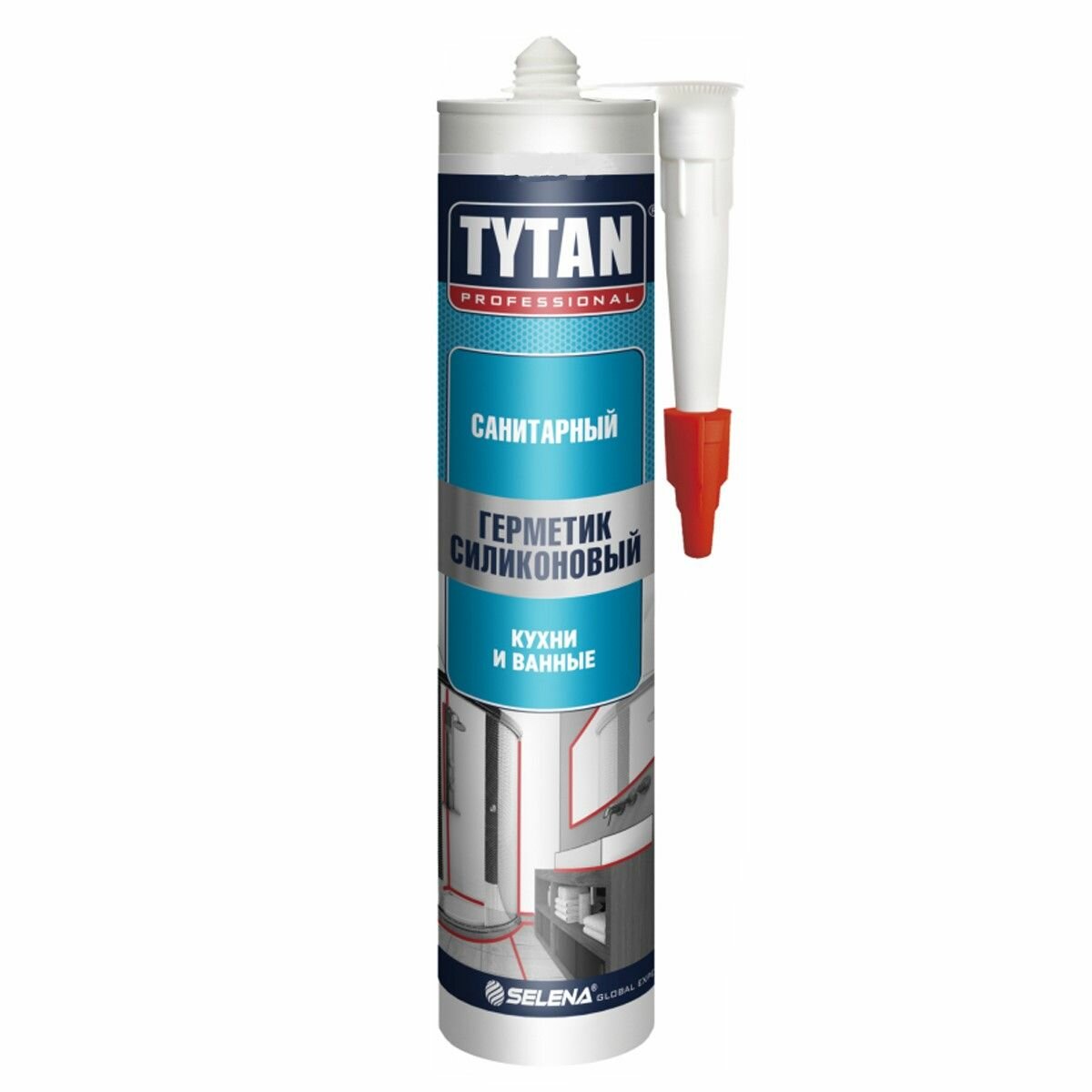 фото Герметик TYTAN для кухни и ванной, силиконовый, санитарный, белый, 280мл
