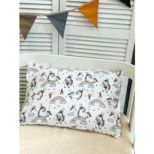 Наволочка муслиновая 50х70, клапан снизу