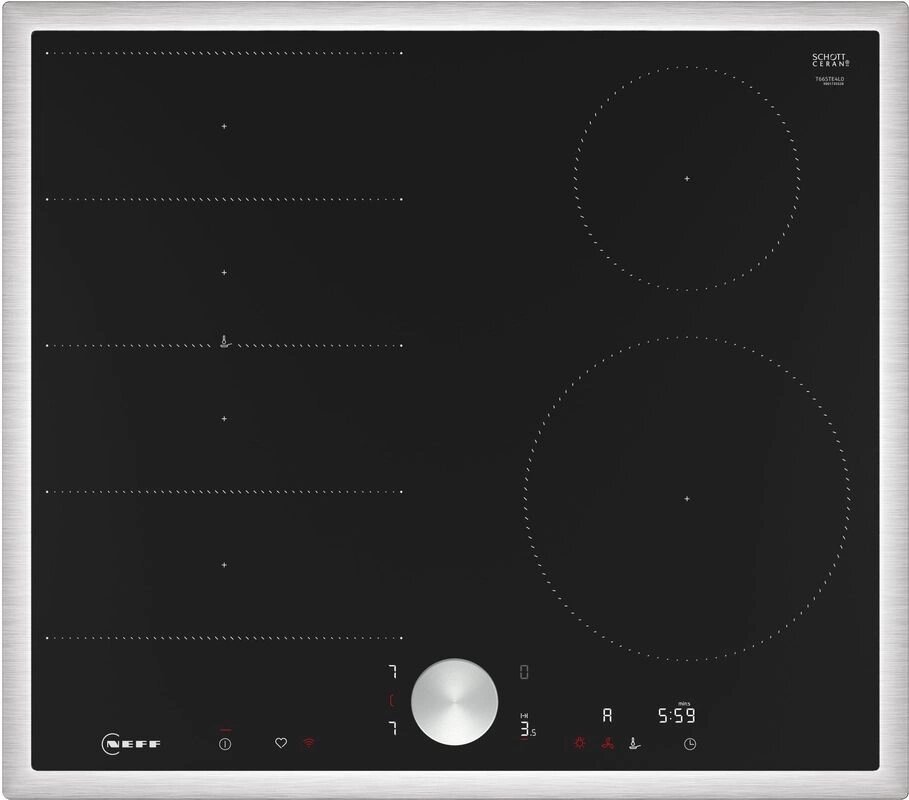 фото Индукционная варочная поверхность Neff T66STE4L0 черный/нержавеющая сталь