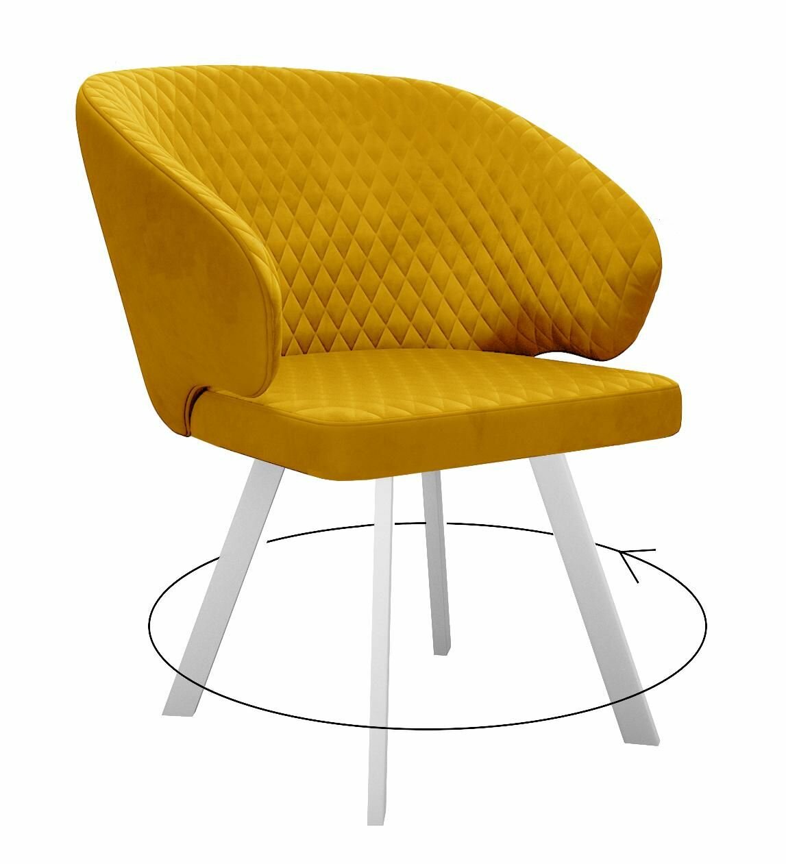 фото Стул DikLine 265 Z128 ножки черные, мягкий со спинкой, поворотный, Дик-мебель AU-ROOM гипермаркет мебели