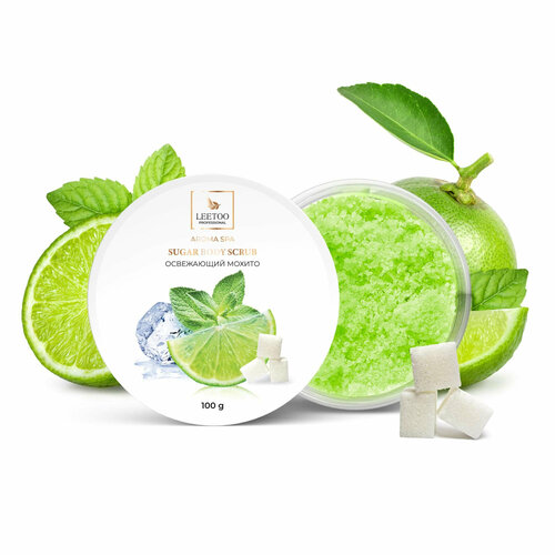 LEETOO Скраб сахарный Освежающий мохито 100 гр 375₽
