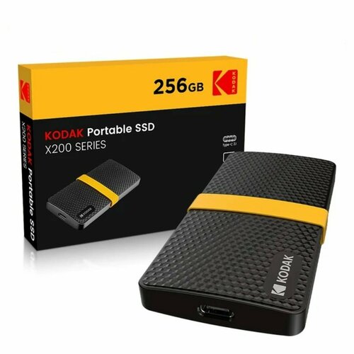 Внешний портативный SSD накопитель KODAK X200 256 ГБ USB 3.1