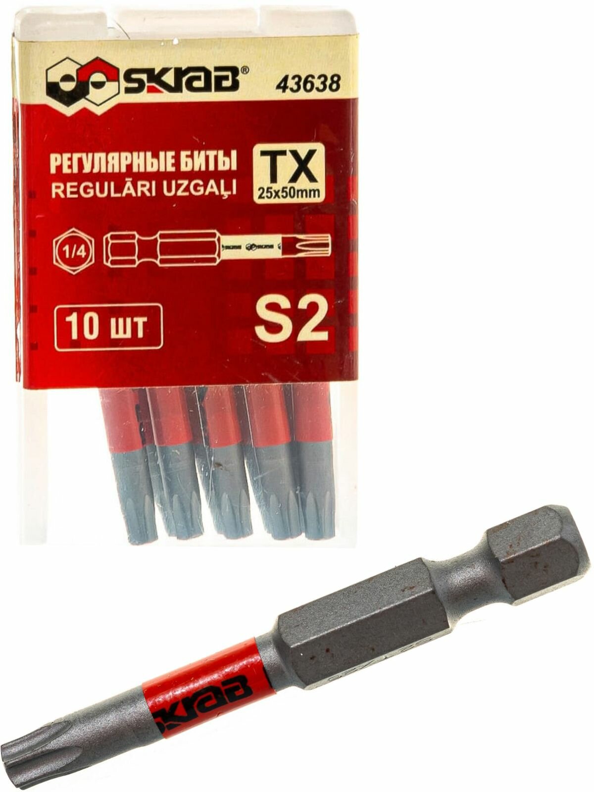 Набор торсионных бит T 25 x 50 мм. / 10 шт.