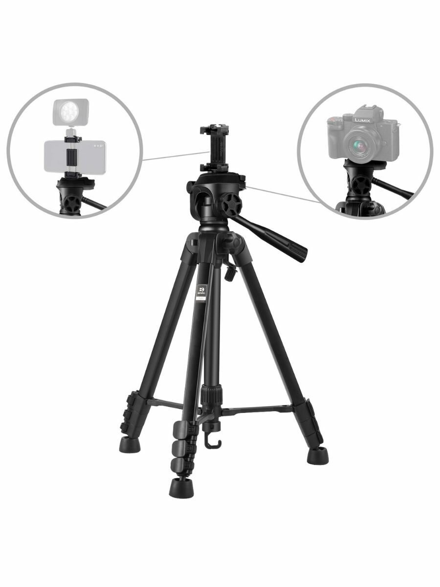 Штатив Benro T691+MH2N с держателем для смартфона (с головой)