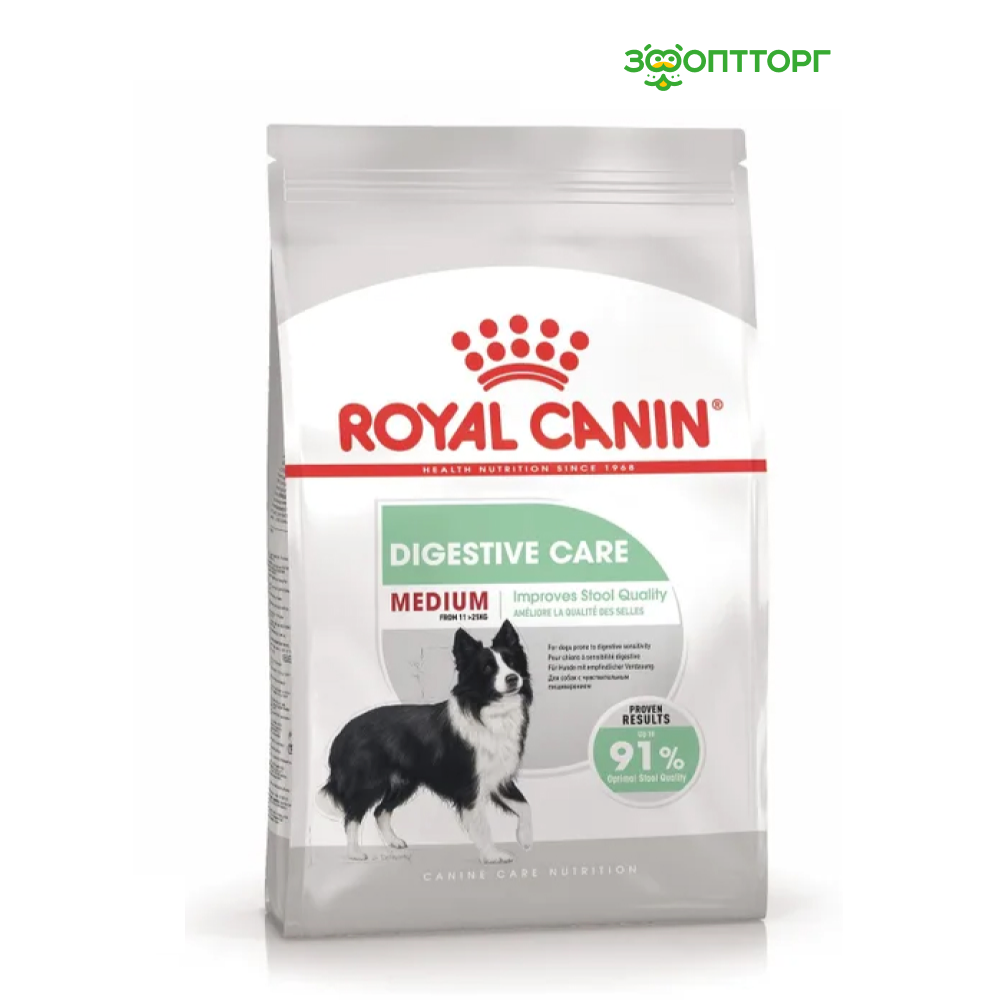 Royal Canin Medium Digestive Care для собак средних пород с чувствительной пищеварительной системой Курица, 12 кг.