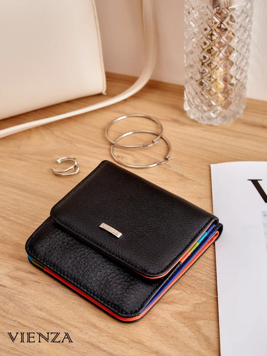 Кошелек VIENZA, фактура зернистая, black — фото 1