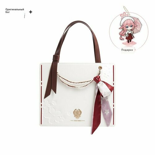 Рюкзак сэтчел miHoYo, фактура гладкая, красный