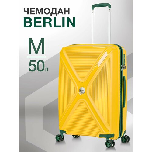 фото Чемодан l'case berlin, 79 л, размер m, желтый