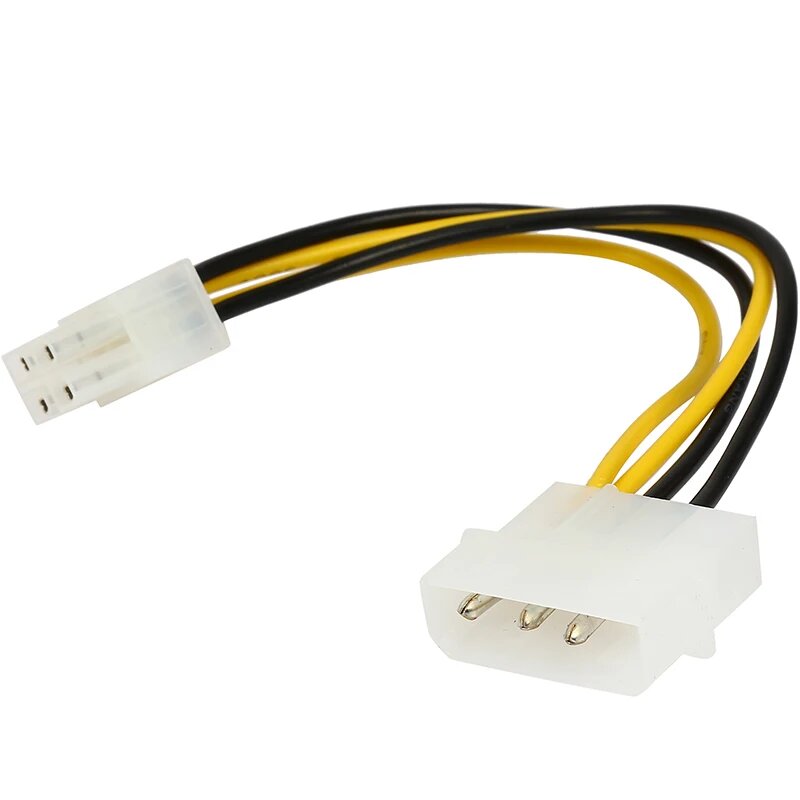 6-дюймовый блок питания для ПК, блок питания, EPS ATX/12 В, 4-контактный IDE Molex на материнскую плату, 4-контактный адаптер питания для процессора P4, кабель-преобразователь, 15cm