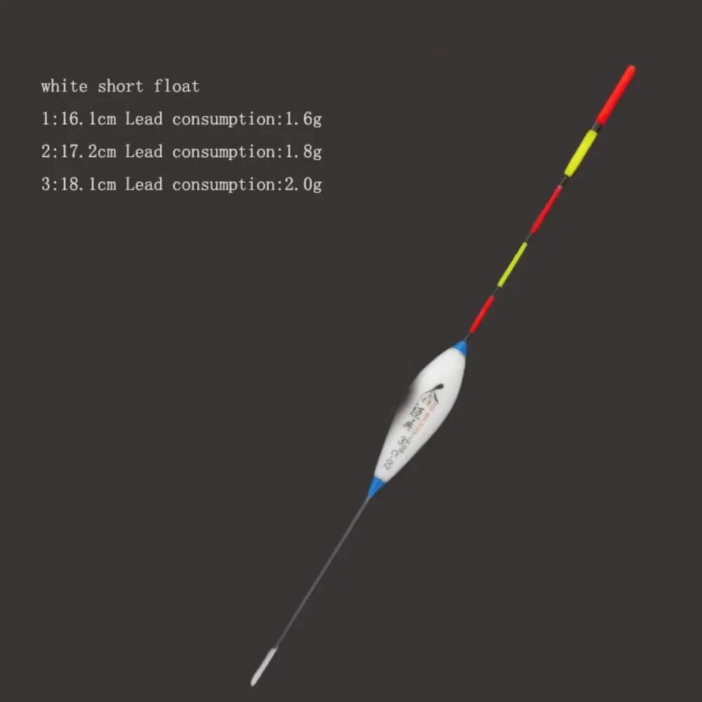 Поплавок для карпа белый комбинированный Белый, white short 2