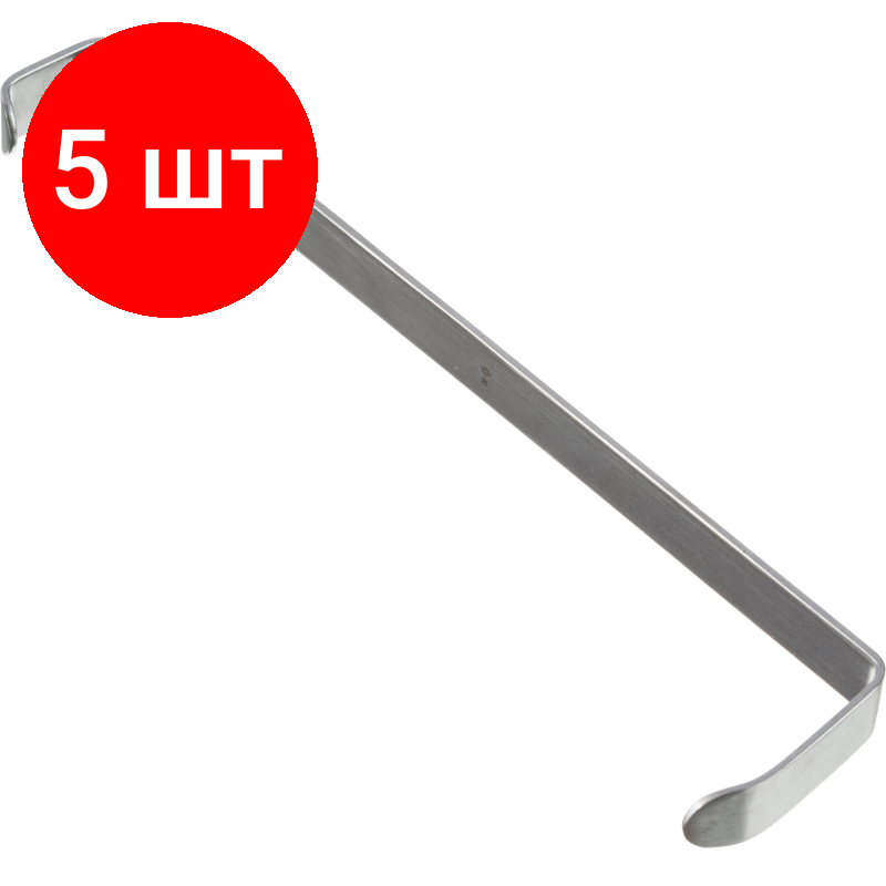 Комплект 5 штук, Крючок пластинчатый по Фарабефу № 1 (L = 215 mm) К-205