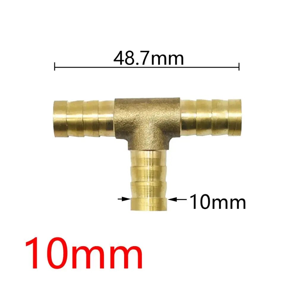 Латунный Т-образный соединитель для шланга LWHRR T x 10mm