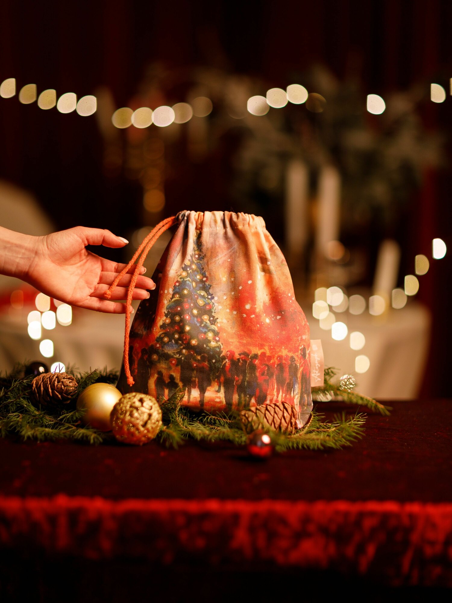 Мешочек для хранения с картиной художника Cristmas — фото 1