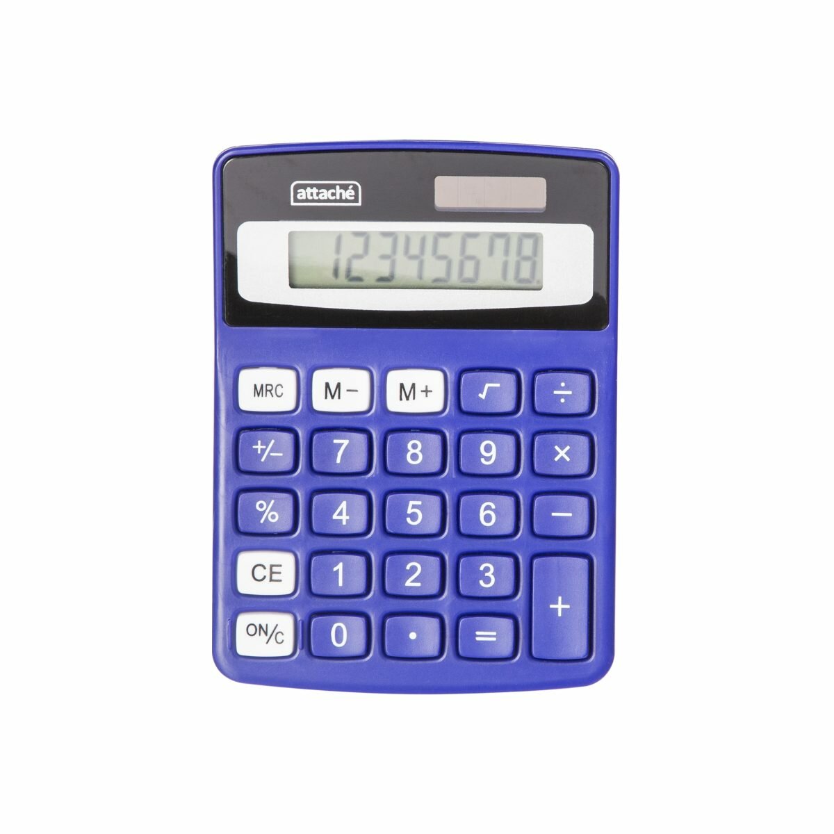 Калькулятор настольный компактный Attache ATC-555-8C, 8-разрядный, синий