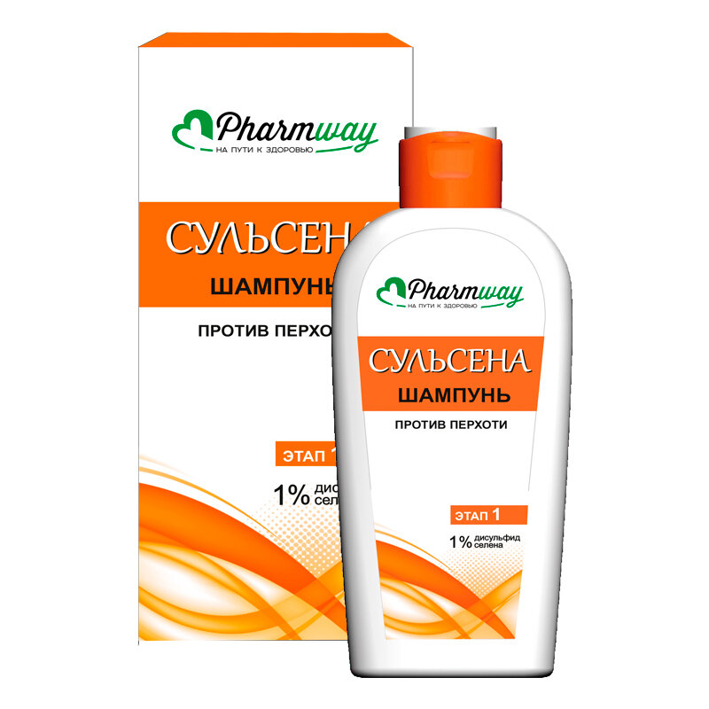 Шампунь Pharmway Сульсена против перхоти 1%, 150мл, Витэкс