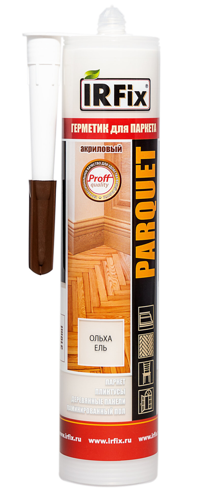Акриловый герметик IRFIX PARQUET для паркета и ламината влагостойкий 310мл