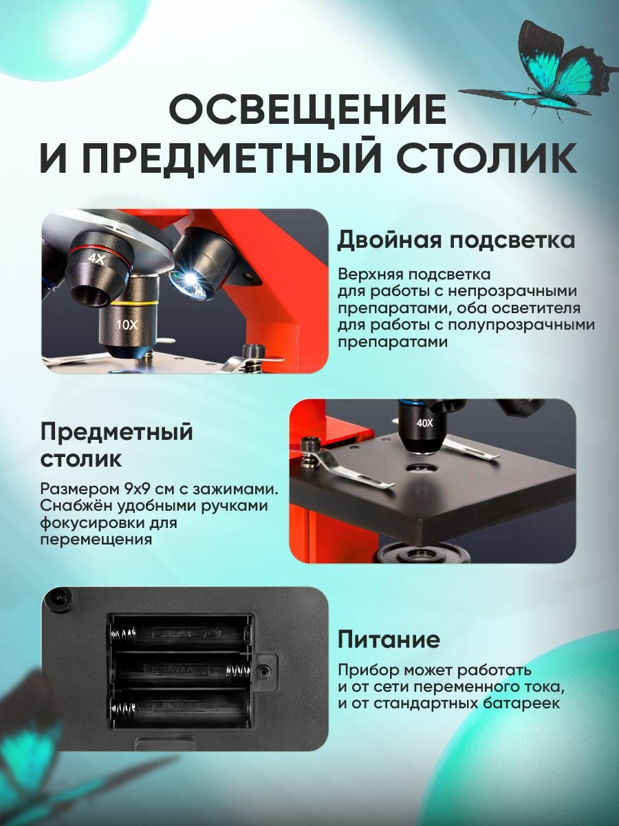 Микроскоп Levenhuk Rainbow 2L PLUS Orange Апельсин — фото 1