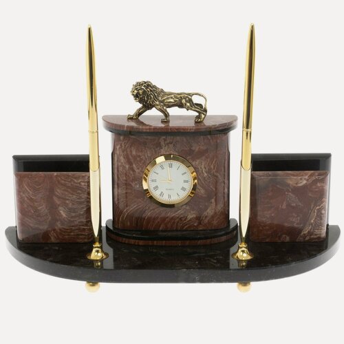 Изображение товара Настольный прибор "Лев" из лемезита 129712