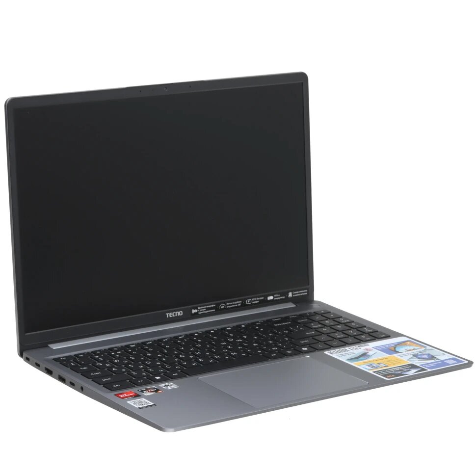 16" Ноутбук Tecno Megabook K16S, AMD Ryzen 5 5625U, DDR4 8ГБ, SSD 512ГБ, AMD Radeon Graphics, Windows 11 Home, Grey — фото 1