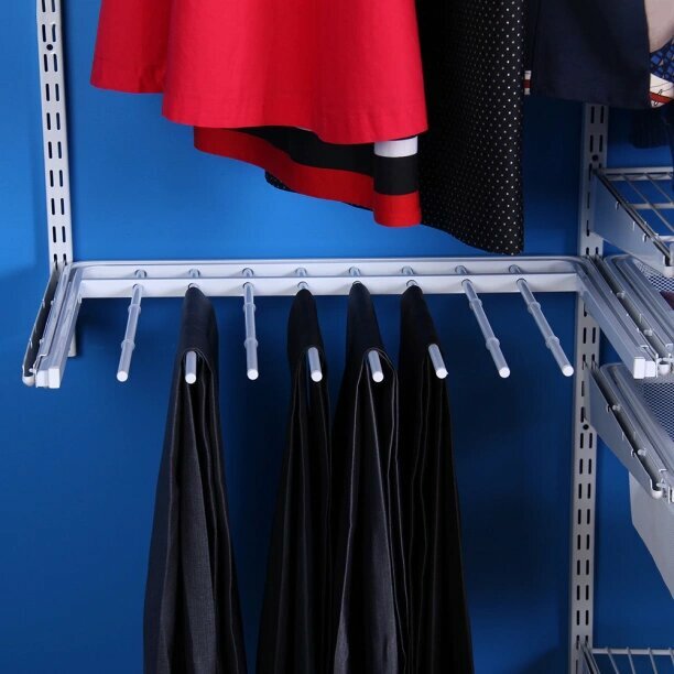 Брючница выдвижная Larvij L9602WH 597 х 425 см белая без кронштейнов для гардеробной системы Larvij