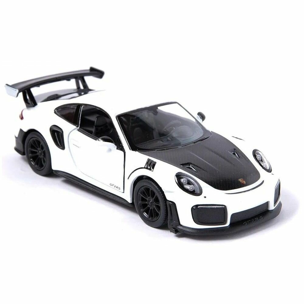 Модель машины Kinsmart "Porsche 911 GT2 RS", масштаб 1:36, белая, инерционная