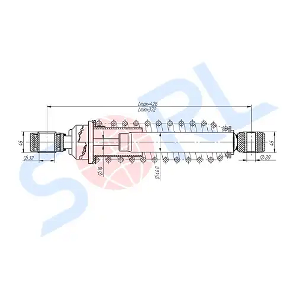 SORL 5003170220 амортизатор кабины пружинный 372 / 426, o / o, 32x46 / 20x46\ iveco