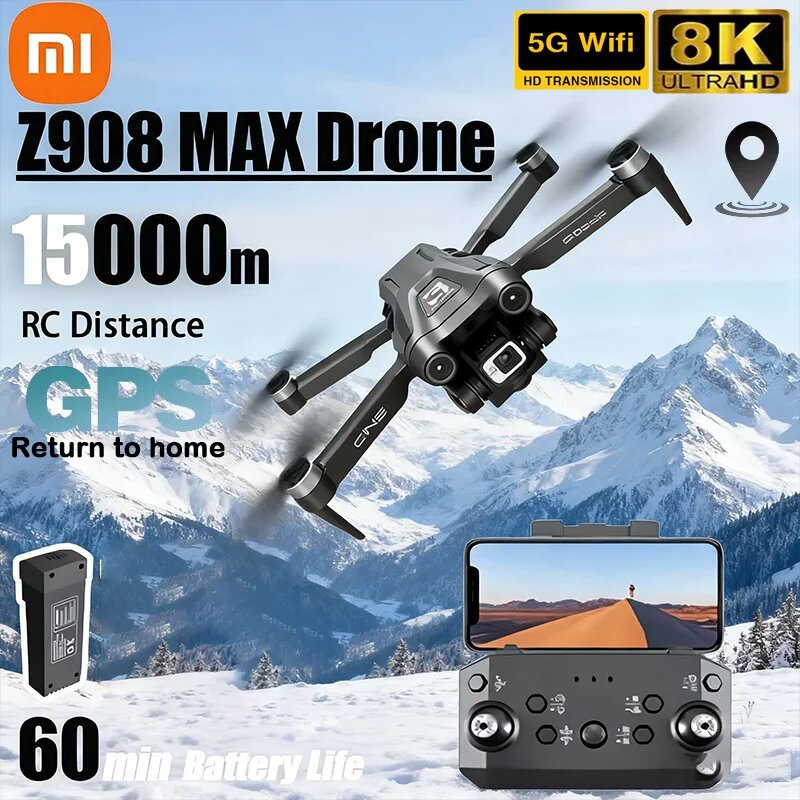 Картинки MIJIA Z908 PRO MAX Дрон 8K, Grey Dual-8K-1B